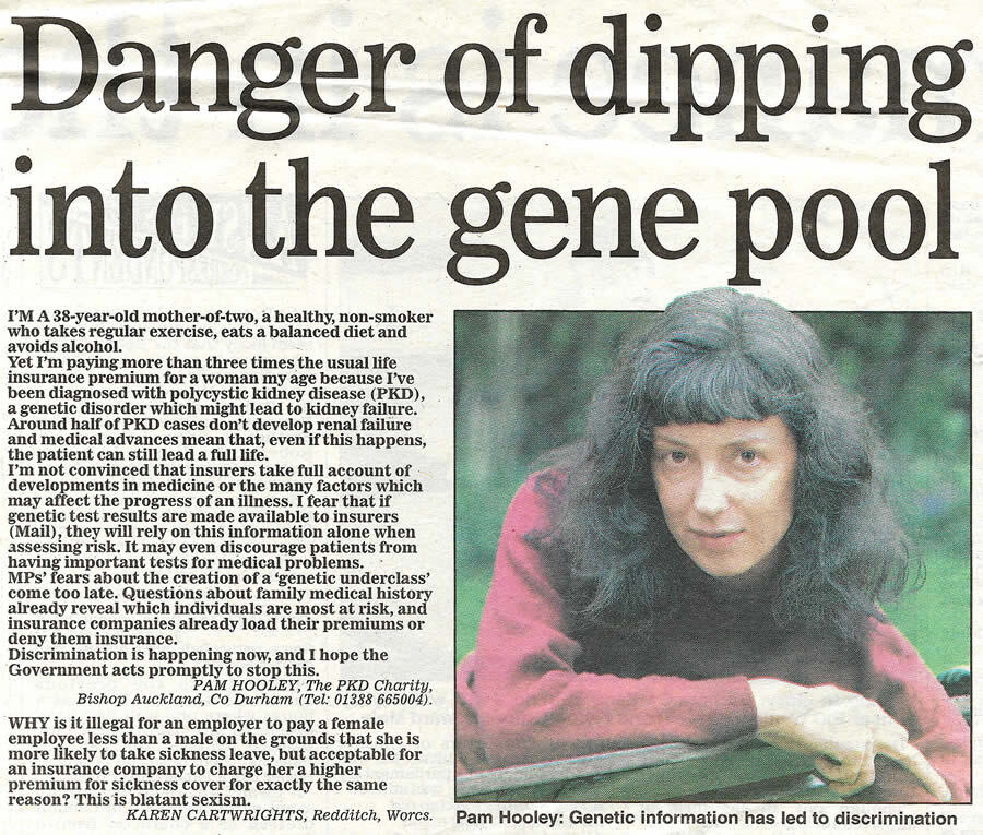 Danger of dipping into the gene pool article