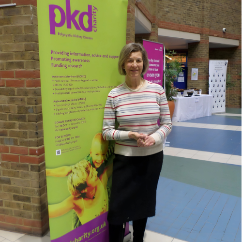 Maggie, promoting the charity in the early days