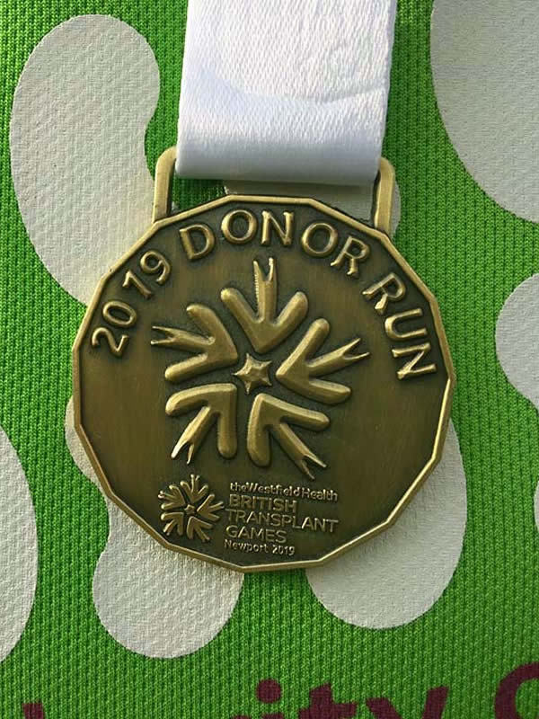 Donor run medal